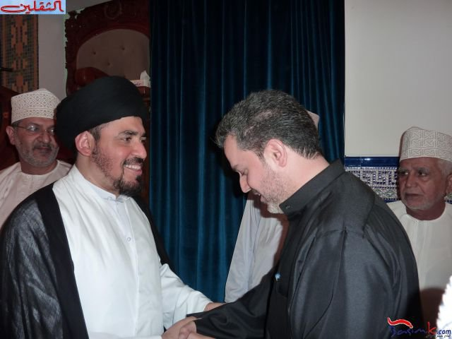 ملا باسم الكربلائي مع سماحة السيد منير الخباز في عمان